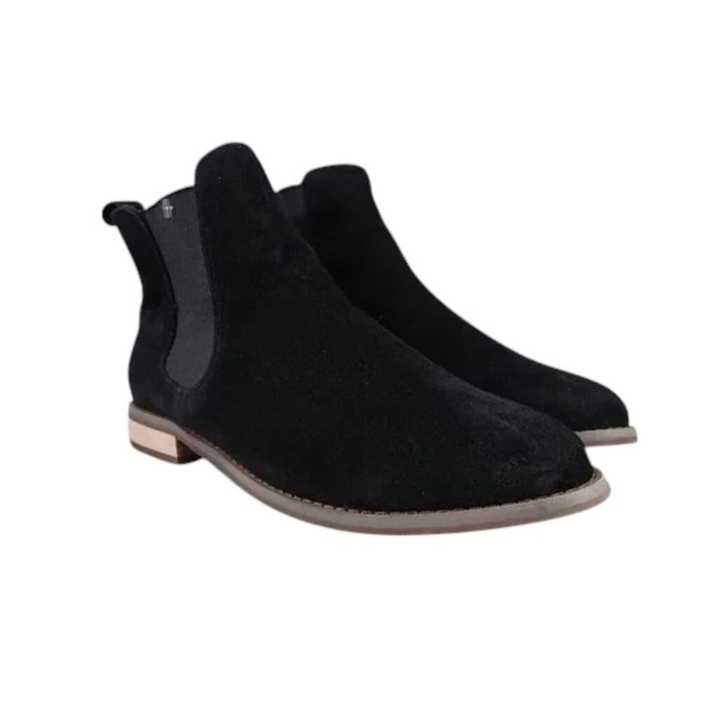 Carlton London Shoes Womens 10 Boots Fashion Chelsea Pull On Black Round Toe CL